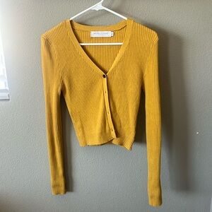 Mustard Button Down Cardigan